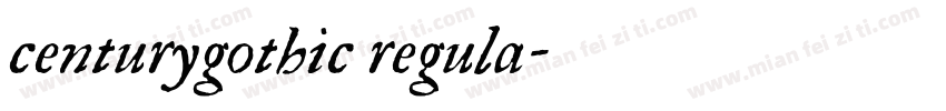 centurygothic regula字体转换